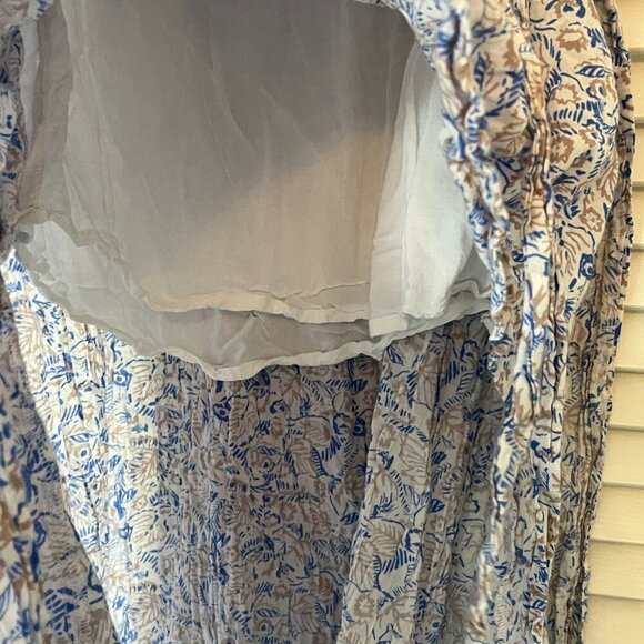 Free People 'Love Train' wrap skirt 4 tie waist asymmetrical hem midi botanical - Picture 5 of 10